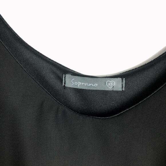 Soprano Black High Low Slip Dress Sz XS - Picture 3 of 4